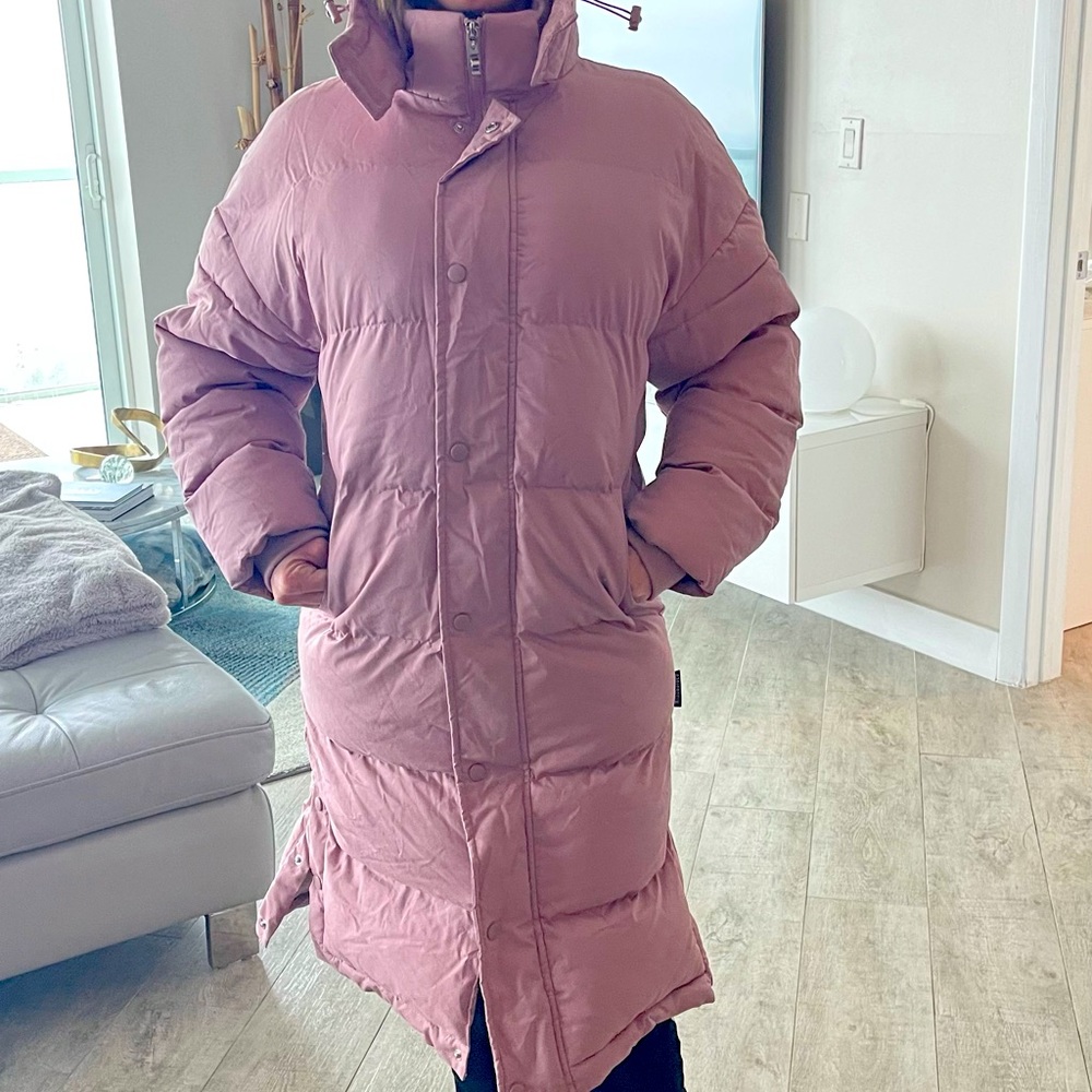 NWT Long Puffer Light Pink